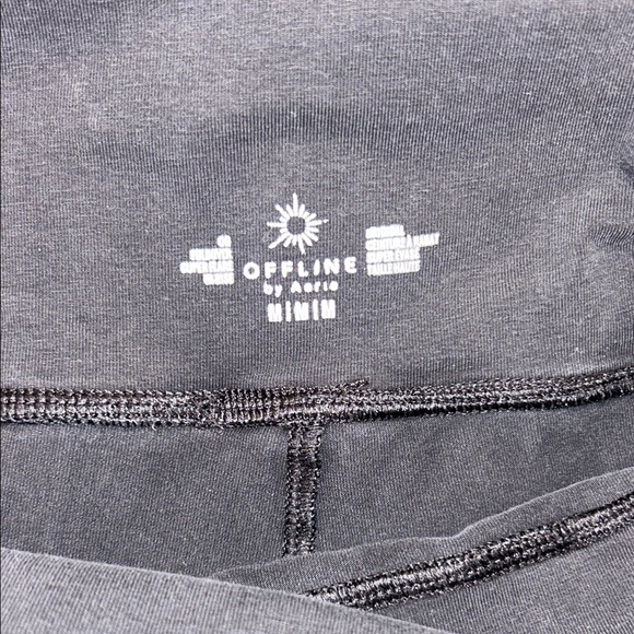 OFFLINE BY AERIE Fold Over High Rise Flare Pants Size Medium - Picture 9 of 9